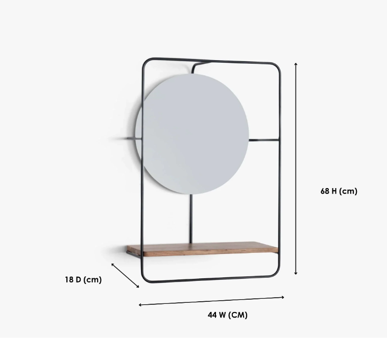 Jasper Mirror Wall Shelf