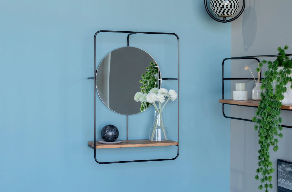 Jasper Mirror Wall Shelf