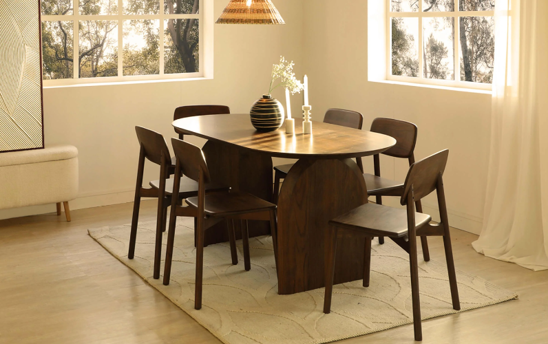 Emiko Dining Table with 6 Chairs