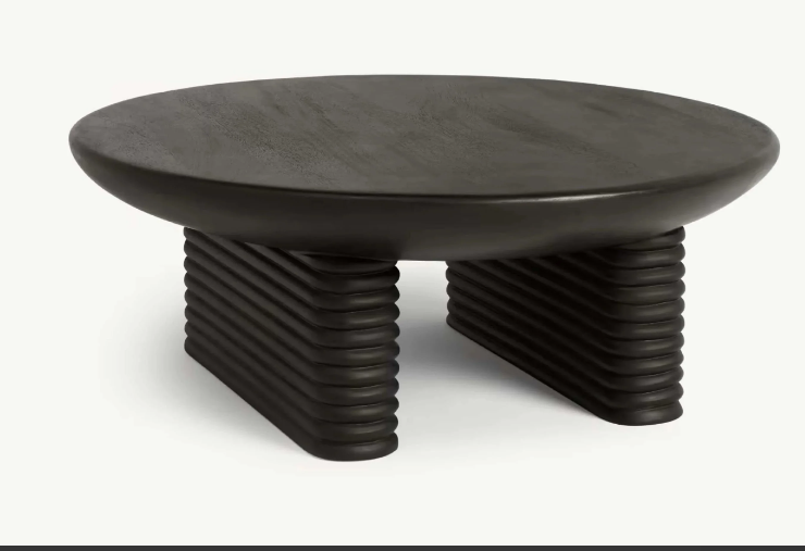 Ribbed Coffee Table Black