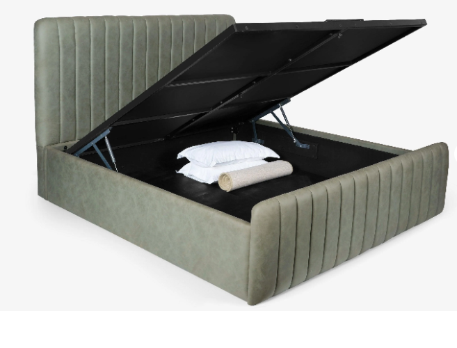 Seana Upholstered King Hydraulic Bed