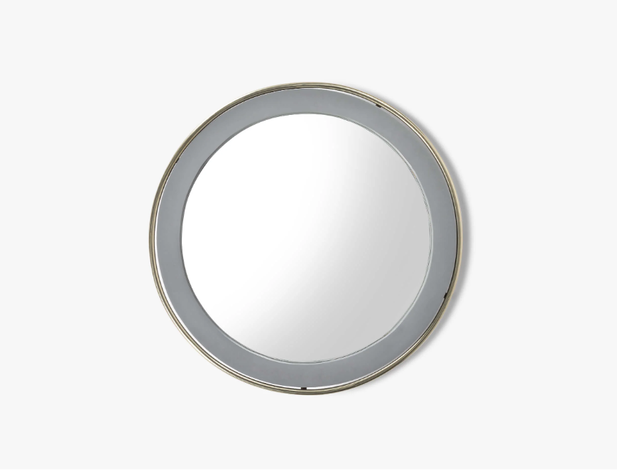 Toshi Round Mirror Cement